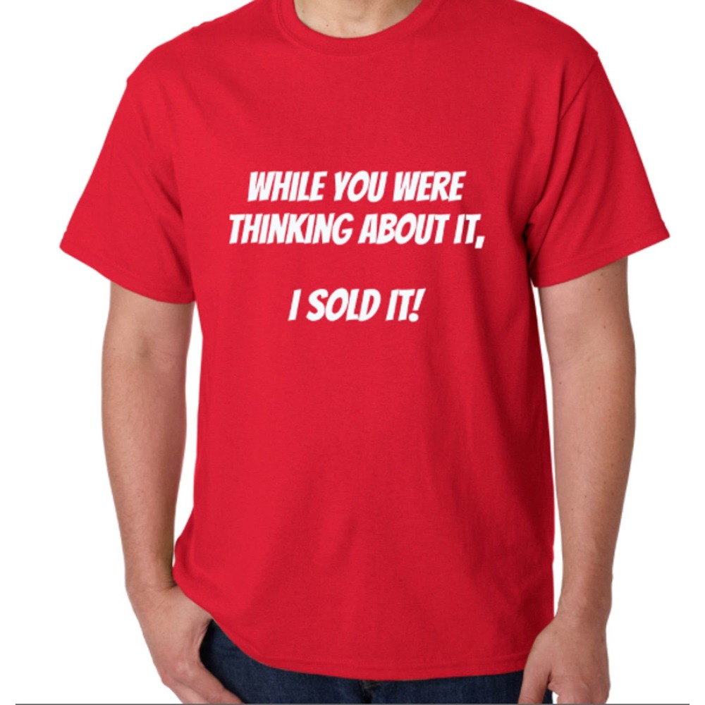 Resellers Red Sold Tee Shirt Size M